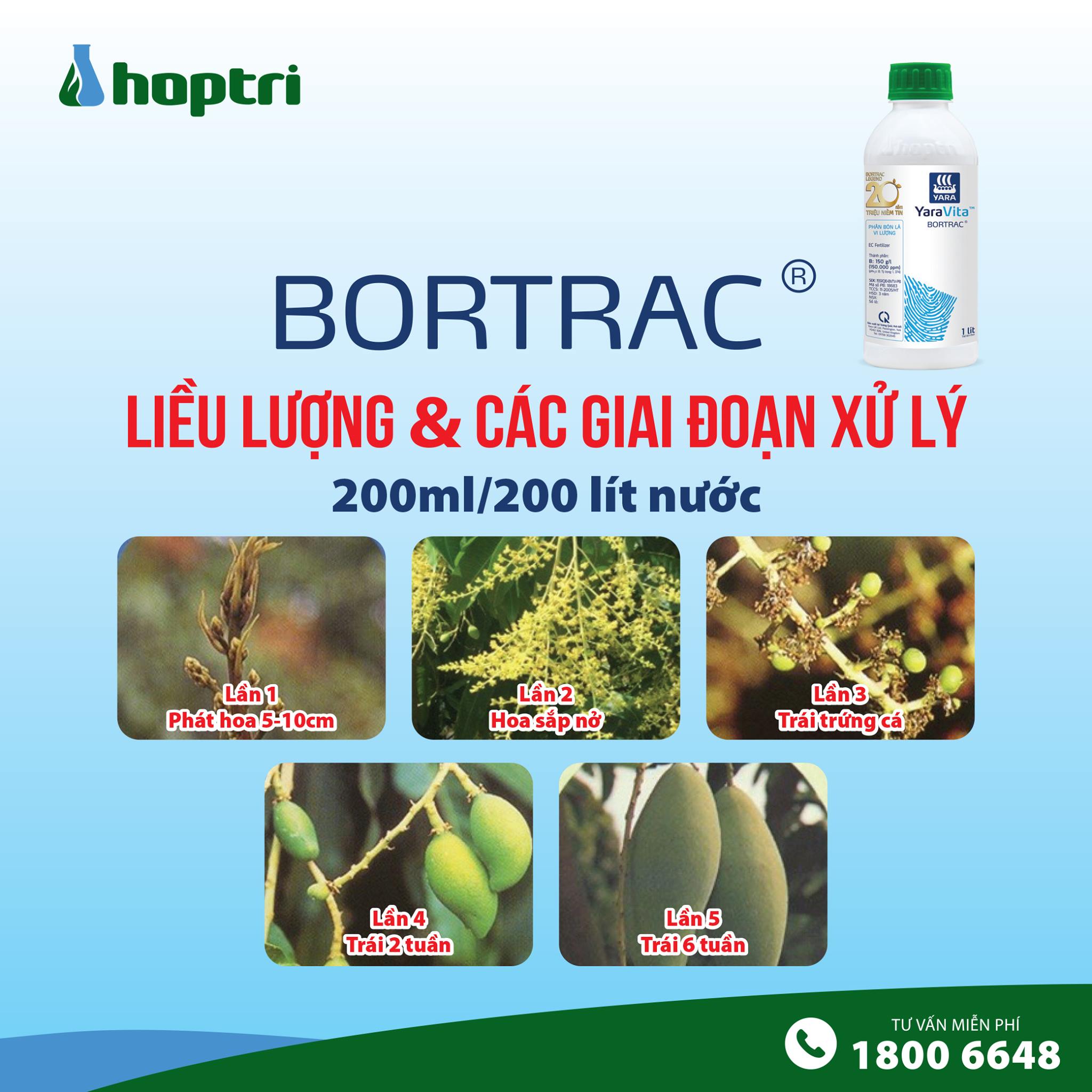 Phân bón lá vi lượng Bortrac - Chai 500ml